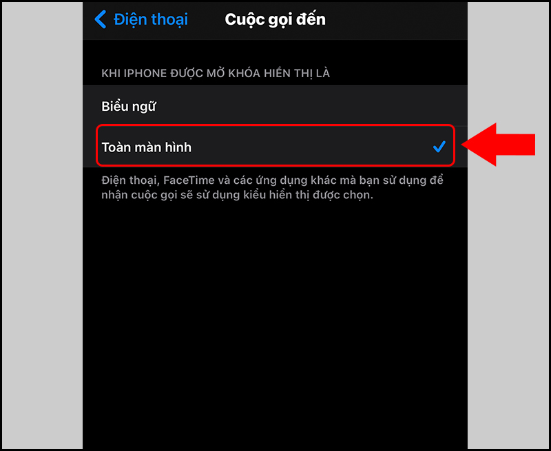 Kiểm tra lại thiết lập cuộc gọi đến