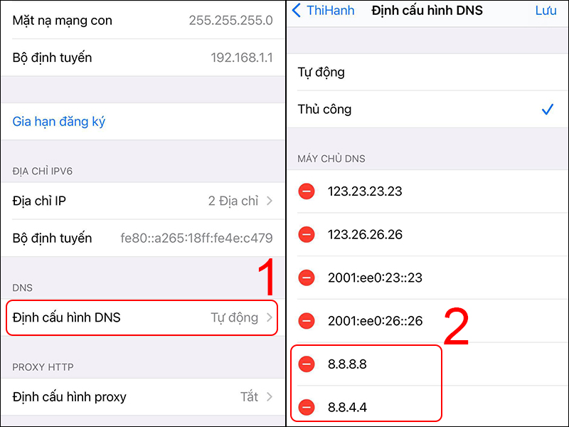 Thêm địa chỉ DNS cho Wi-Fi