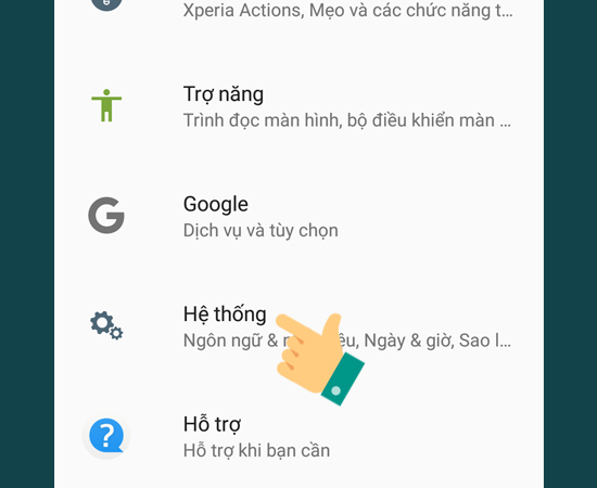 Bước 1: Vào Cài đặt > Chọn Hệ thống.