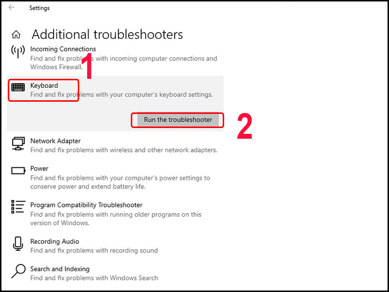 Run the troubleshooter.