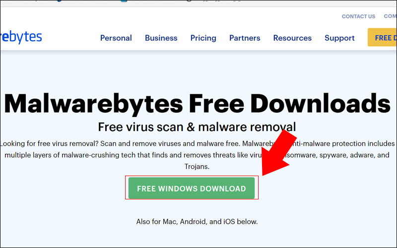 Tải phần mềm tại trang chủ của nó