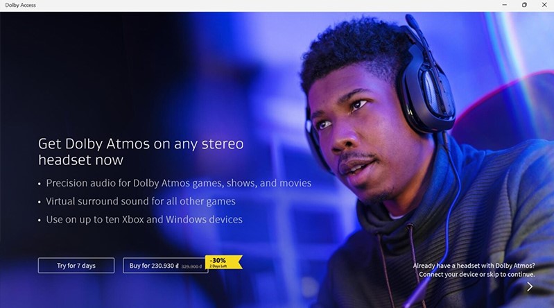 Tìm kiếm Dolby Access trên Microsoft Store và cài đặt