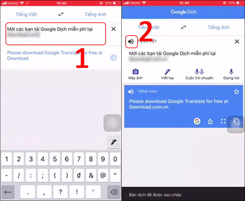 Làm thế nào để chuyển văn bản thành giọng nói bằng Google Dịch trên điện thoại di động?
