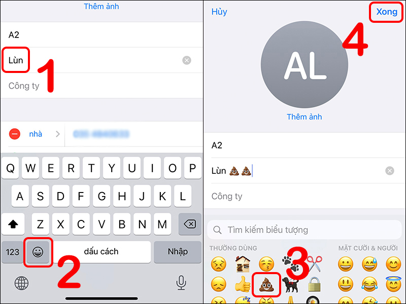 Cách thêm icon vào tên liên hệ của iPhone