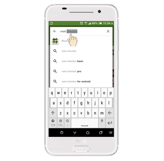 Nhập từ khóa "root checker" > Tìm kiếm.