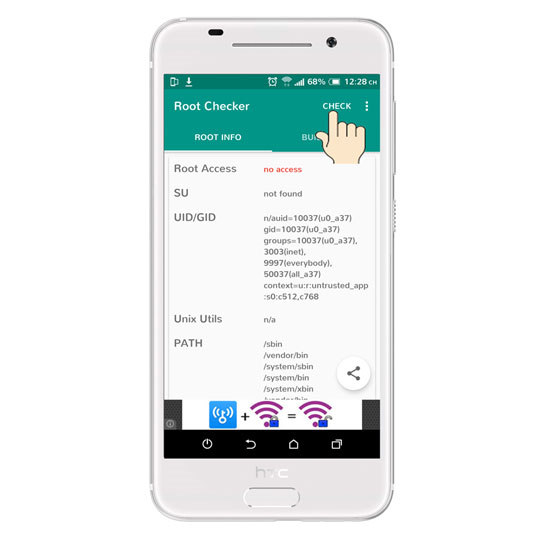 Cuối cùng vào "Root Checker" > Chọn Check là được bạn nhé. Nếu máy để "no access" là chưa root , yes là đã root bạn nhé.