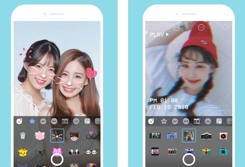 Chụp hình với các sticker và hiệu ứng