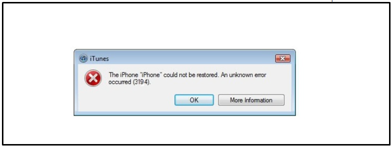 Lỗi 3194 là lỗi xảy ra khi restore, cập nhật iPhone, iPad thông qua iTunes, Finder