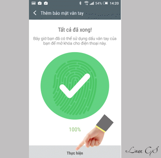 Bước 7: Khi máy báo 100% là thành công.