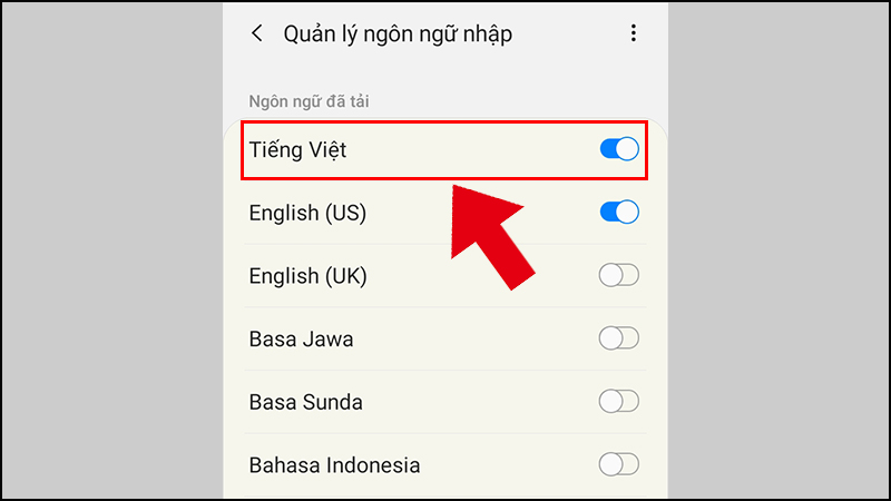 Bật Tiếng Việt