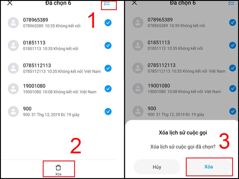 Xóa toàn bộ nhật ký cuộc gọi trên điện thoại Xiaomi