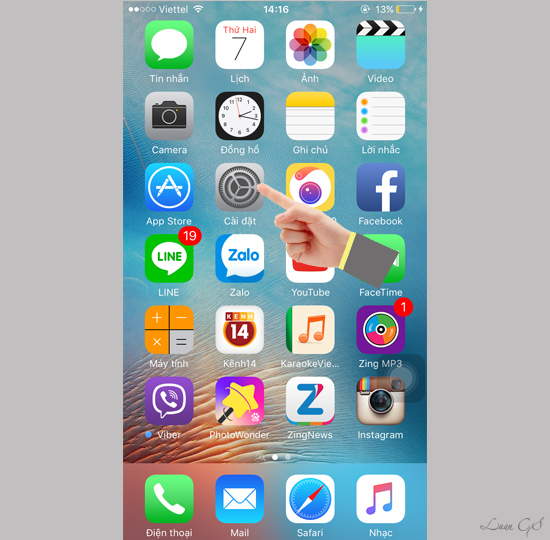 Bước 1: Đầu tiên bạn vào 