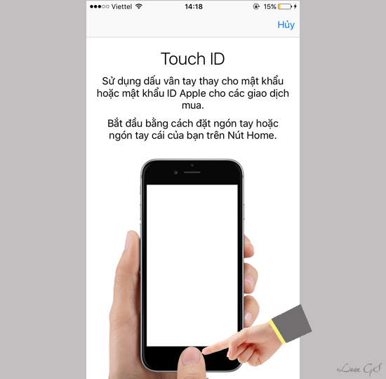 Bước 5: Bắt đầu quá trình thêm vân tay bằng cách 