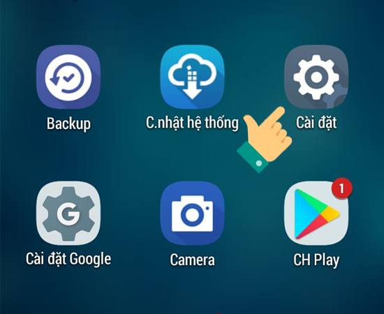 Bước 1: Các bạn hãy ấn chọn Cài đặt trên điện thoại.