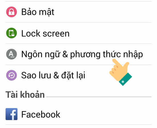 Bước 2: Tại giao diện Cài đặt, chọn vào Ngôn ngữ & phương thức nhập.