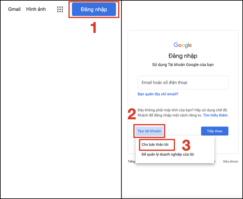 Cách tạo tài khoản Google trên điện thoại, máy tính cực đơn giản