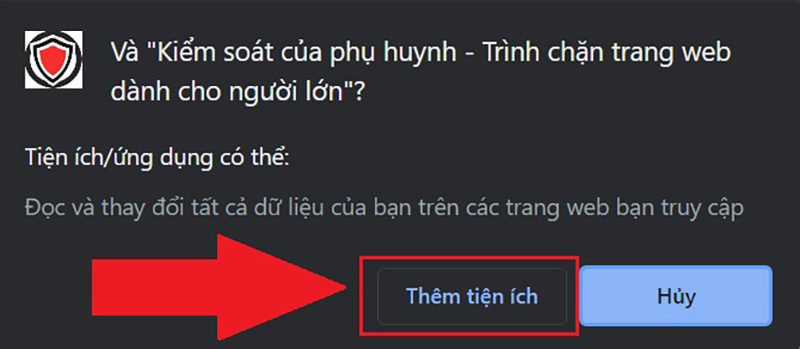 Chọn Thêm tiện ích