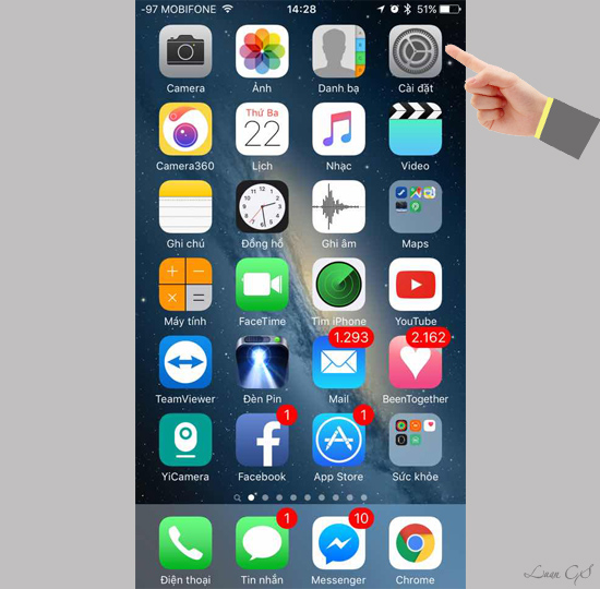 Đầu tiên các bạn vào 