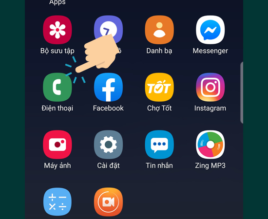 vào Điện thoại