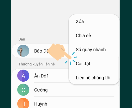 Vào Cài đặt