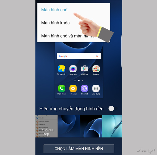 Thay đổi hình nền trên Samsung Galaxy S7 Edge 