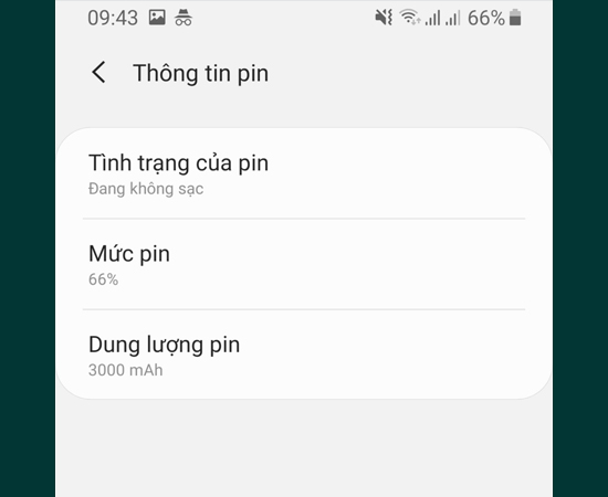  tình trạng Pin 