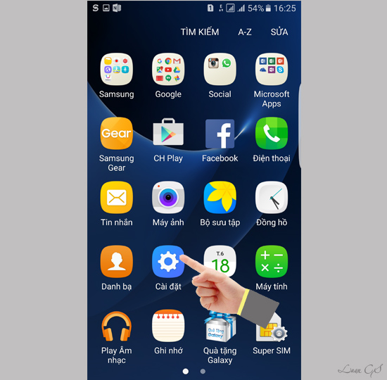 Khôi phục cài đặt gốc Samsung Galaxy S7 Edge