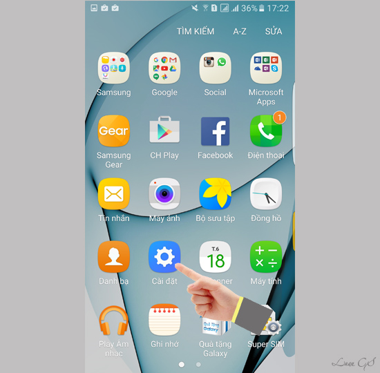 Khóa vân tay trên Samsung Galaxy S7 Edge