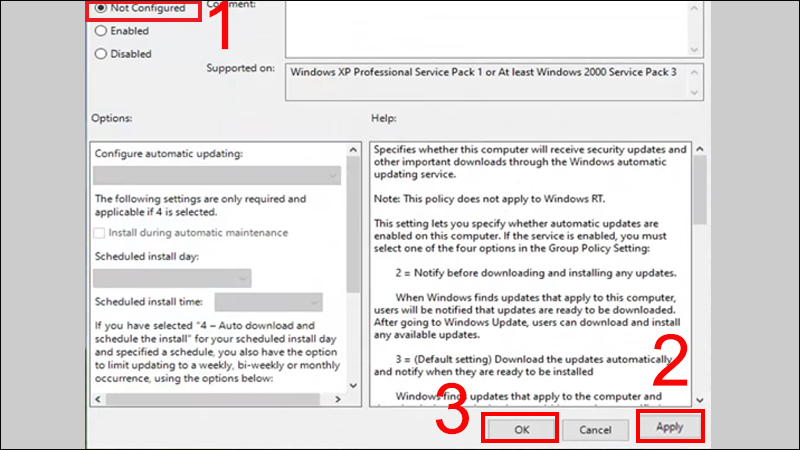 ms access runtime config auto set to install updates