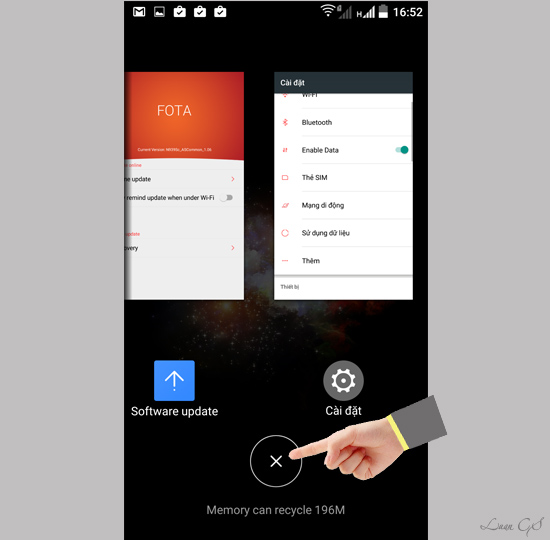 Đóng tất cả ứng dụng