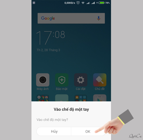 Chọn ok để vào chế độ bạn nhé