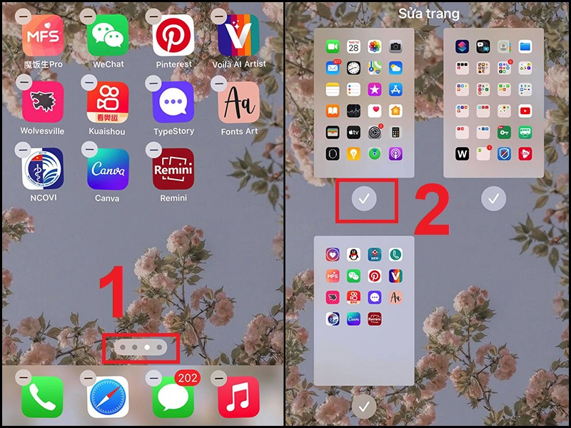 Hiển thị lại trang màn hình chính bị ẩn