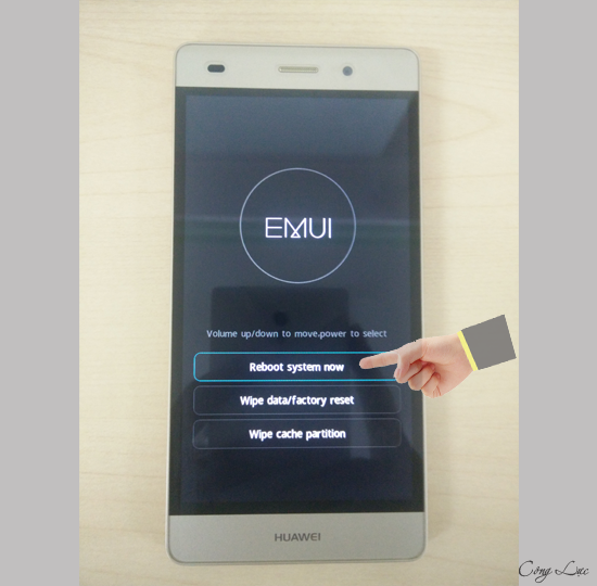 chọn reboot system now