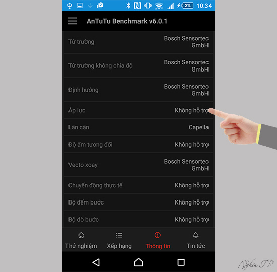 M&aacute;y hỗ trợ đầy đủ cảm biến