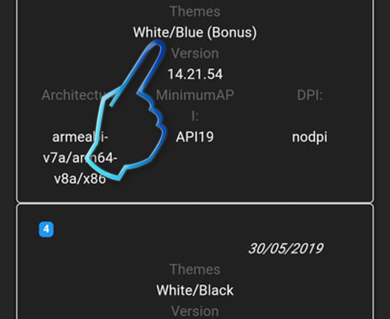 - Bước 3: Chọn phiên bản với theme bạn thích(dark/white/blue/pink).