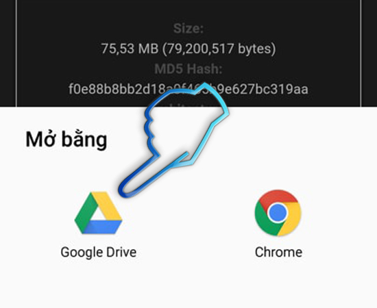 - Bước 4: Chọn Google Drive.