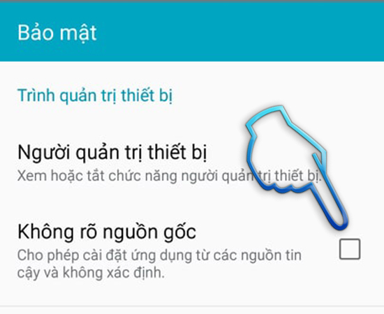 - Bước 6: Chọn Không rõ nguồn gốc.