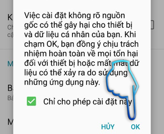 - Bước 7: Xác nhận OK và Cài Đặt.