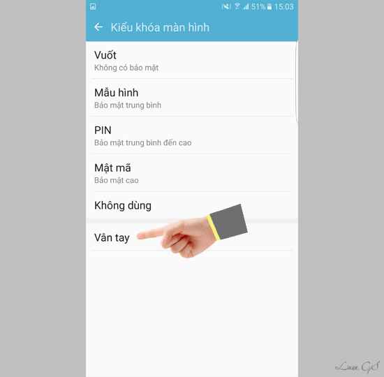 bạn chọn vân tay