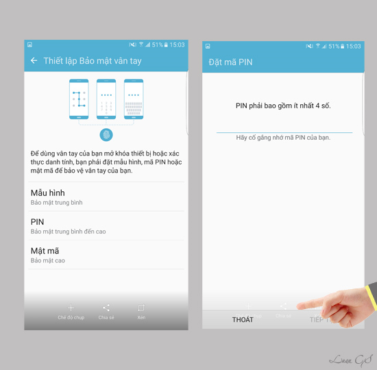 Chọn mật khẩu dự phòng
