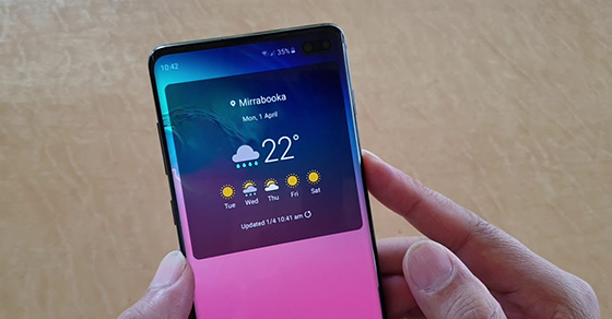 Cách cài đặt thời tiết trên màn hình điện thoại Samsung cực dễ