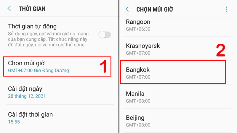 Đổi m&uacute;i giờ tr&ecirc;n điện thoại Samsung Galaxy J7