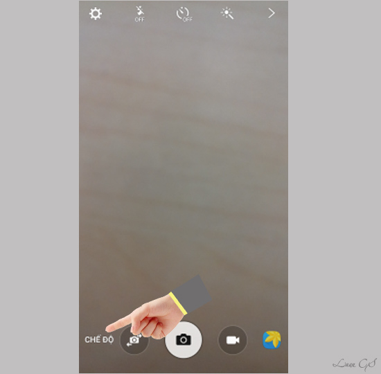 Giao diện chính máy ảnh