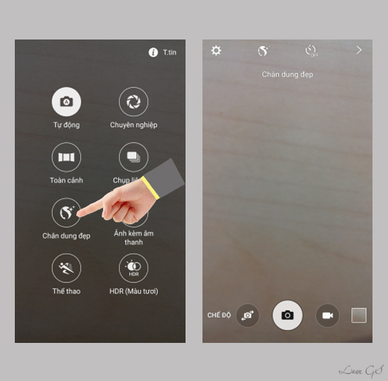 Chế độ Selfie "Chân dung đẹp"