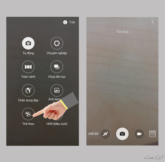 Chế độ chụp ảnh "Thể thao