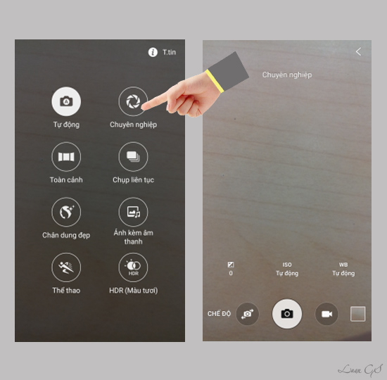 Chế độ chụp ảnh "Chuyên Nghiệp"