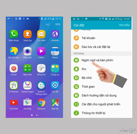 Ngôn ngữ và bàn phím