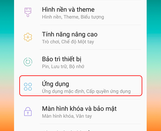 Chọn Ứng dụng