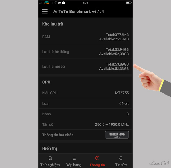 Thông tin bộ nhớ trong, Ram