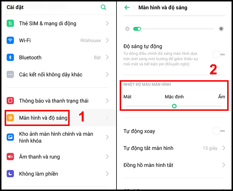 Điều chỉnh màu sắc màn hình trên điện thoại Android: Bạn muốn sở hữu một màn hình điện thoại Android sáng đẹp và hài hòa màu sắc? Hãy xem ngay ảnh đính kèm để tìm hiểu cách điều chỉnh màu sắc màn hình tiện lợi và chất lượng nhất cho điện thoại của bạn!